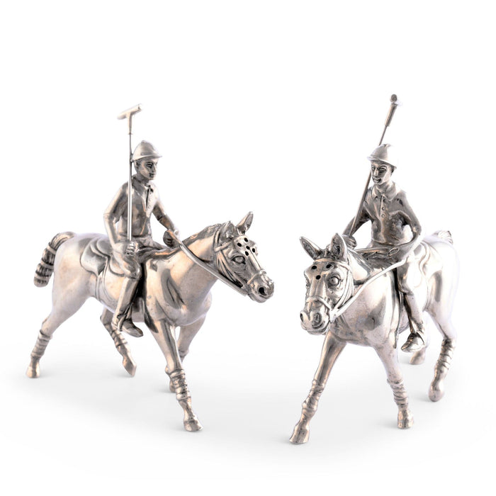 Vagabond House Equestrian Pewter Polo Player Salt & Pepper Set