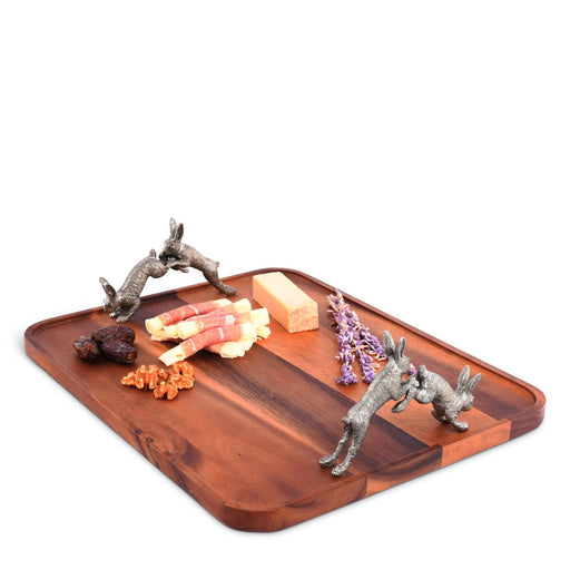 Vagabond House Garden Friends Hopping Bunny Wood Tray