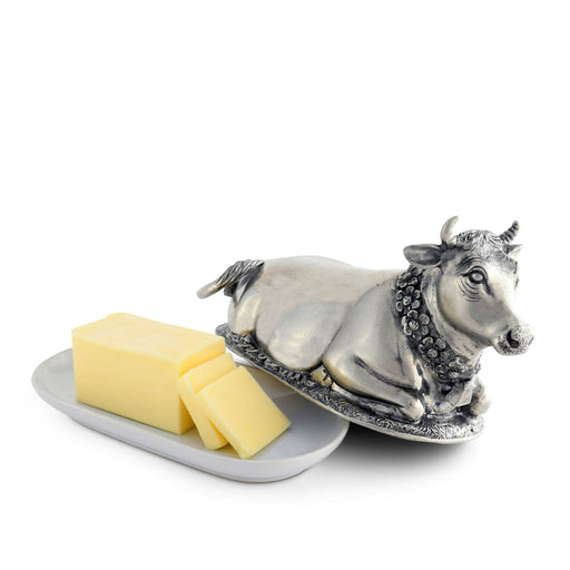 Vagabond House Garden Friends Mabel Cow Butter Dish