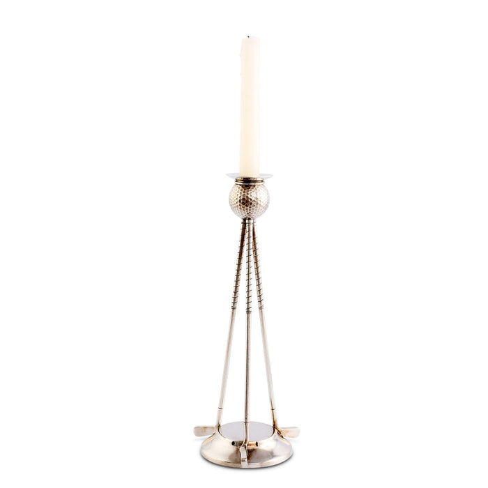 Golf Club Pewter Candlestick