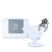 Vagabond House Harvest Hand Blown Glass Gravy Boat Pewter Harvest Turkey