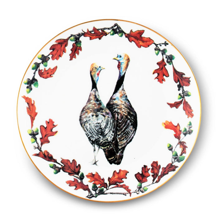 Vagabond House Harvest Norwood Narragansett Turkey Bone China Round  Dinner Plate