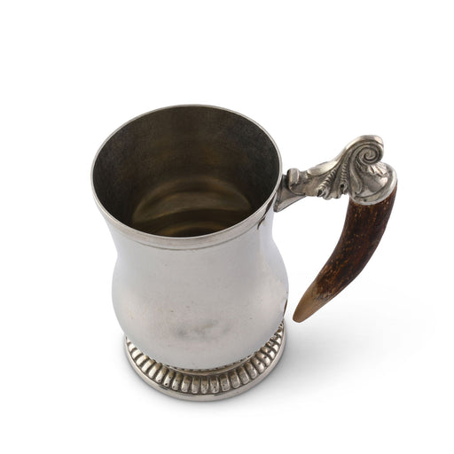 Vagabond House Lodge Style Curved English Mug -  Antler Handle