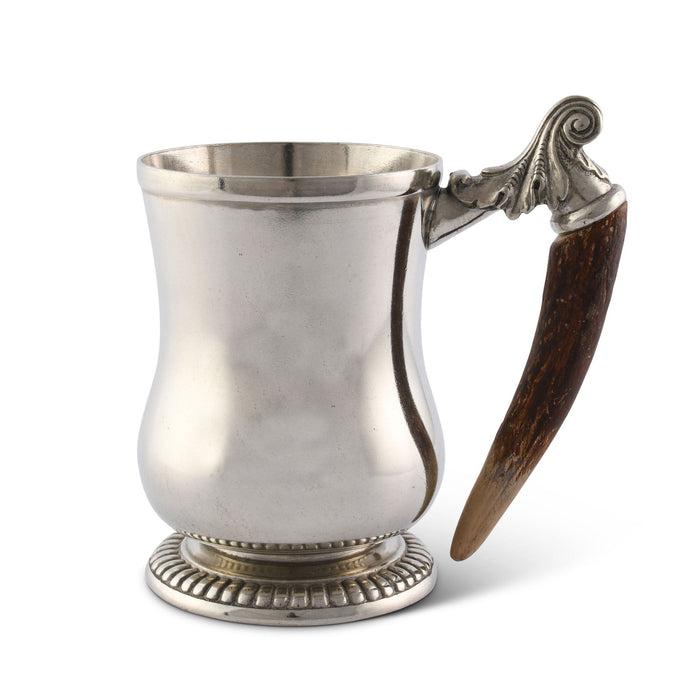 Vagabond House Lodge Style Curved English Mug -  Antler Handle