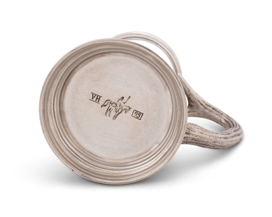 Pewter English Mug with Pewter Antler Handle