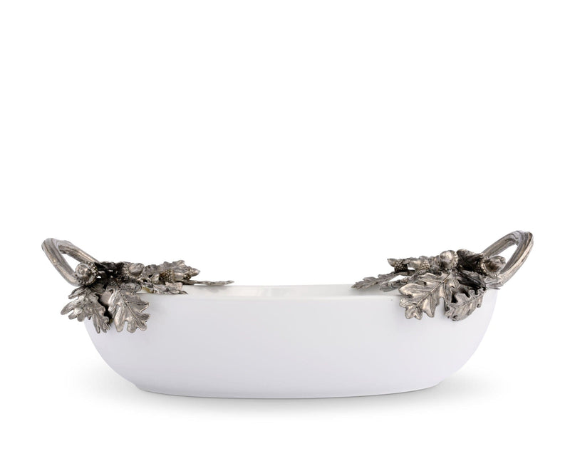 Vagabond House Majestic Forest Acorn Oak & Leaf Stoneware Serving Dish