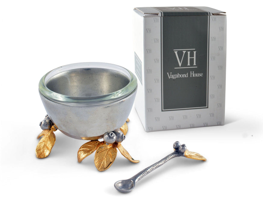 Vagabond House Majestic Forest Golden Winter Berry Salt Cellar