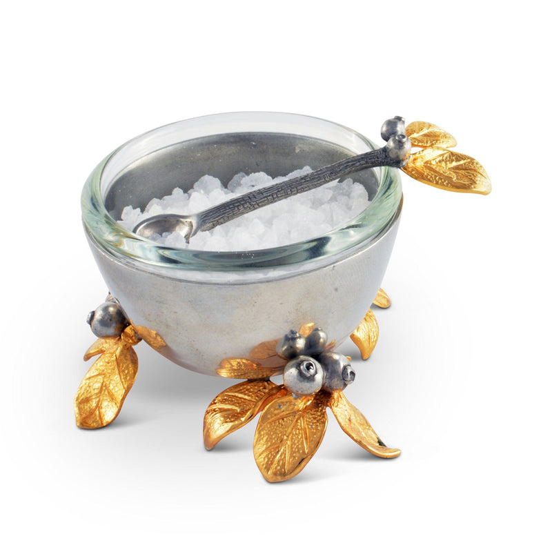 Vagabond House Majestic Forest Golden Winter Berry Salt Cellar