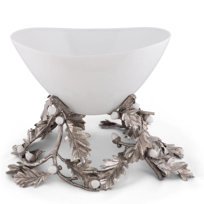 Oak Leaf Acorn Centerpiece Porcelain Bowl