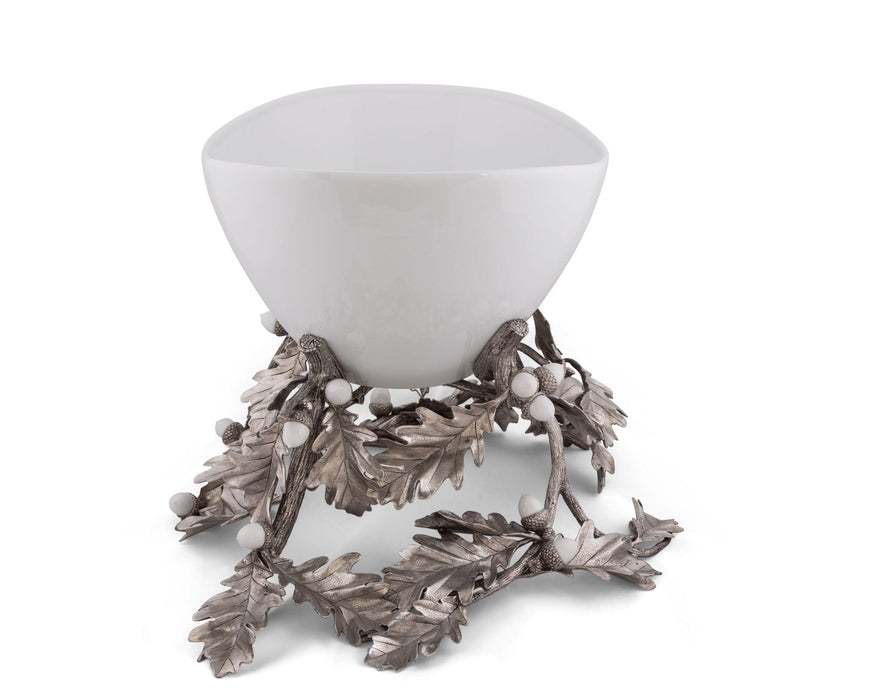 Oak Leaf Acorn Centerpiece Porcelain Bowl