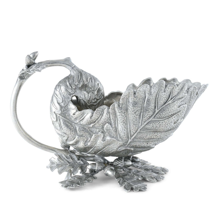 Vagabond House Majestic Forest Pewter Oak Leaf Gravy Boat