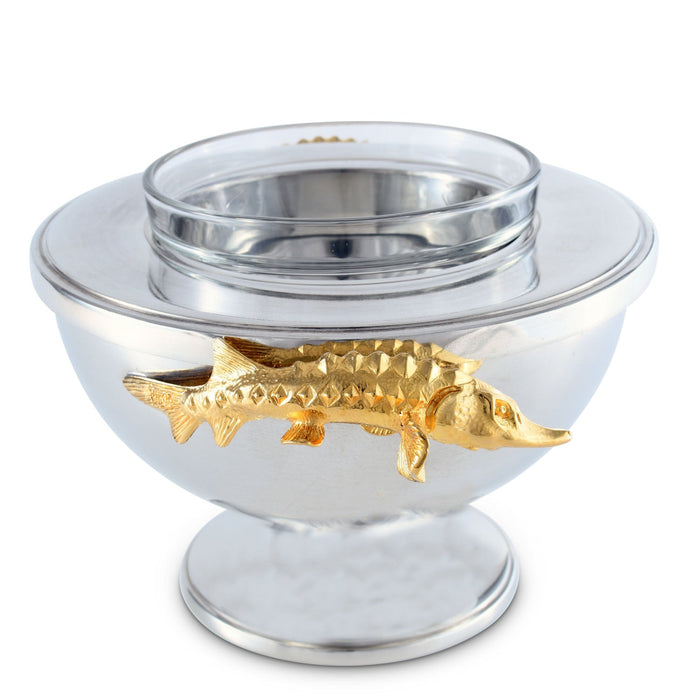 Gold Sturgeon Caviar Server