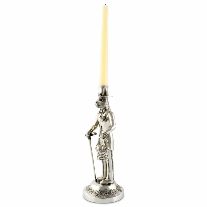 Gentleman Hare Tall Candlestick