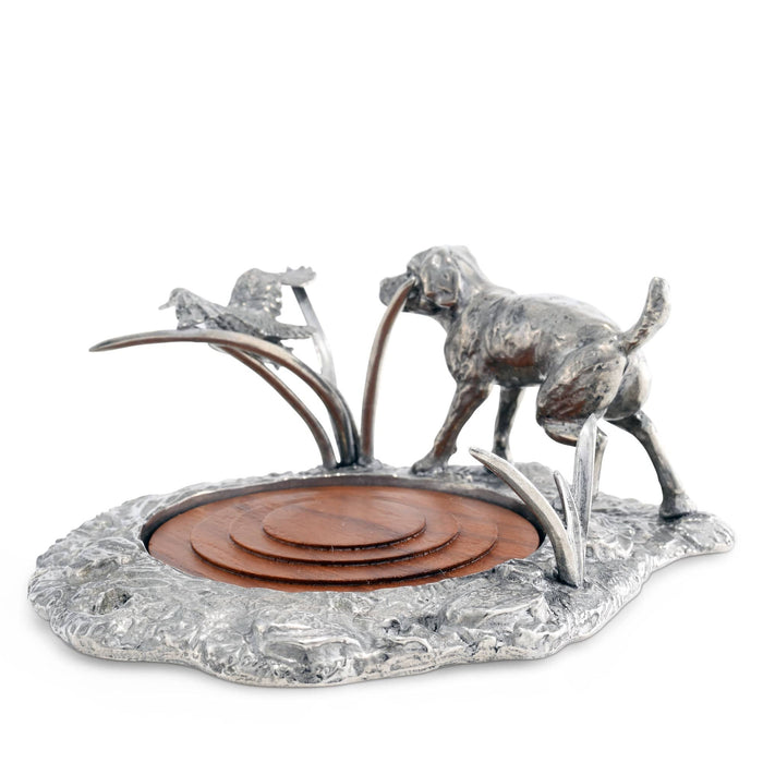 Vagabond House Morning Hunt Labrador & Duck Wine Coaster