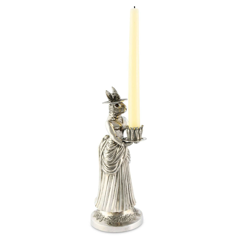 Vagabond House Morning Hunt Lady Hare Tall Candlestick