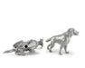 Vagabond House Morning Hunt Pewter Hunting Dogs Salt & Pepper Set