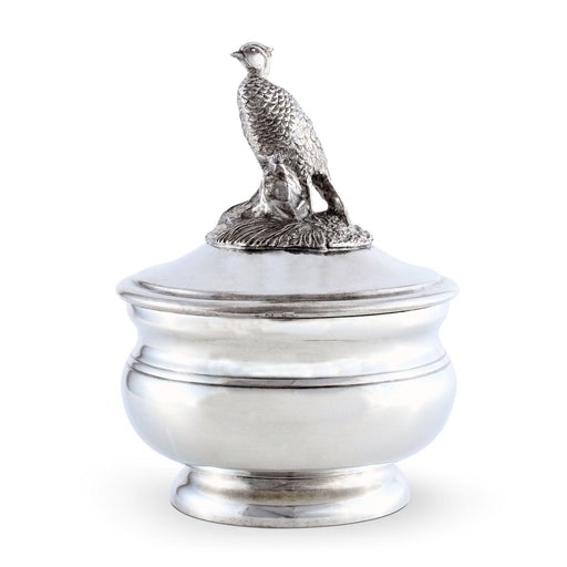 Vagabond House Morning Hunt Pewter Pheasant Sauce Bowl