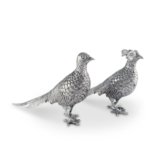 Vagabond House Morning Hunt Pewter Pheasant Statuettes