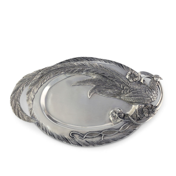 Vagabond House Morning Hunt Pheasant Feather Oblong Tray