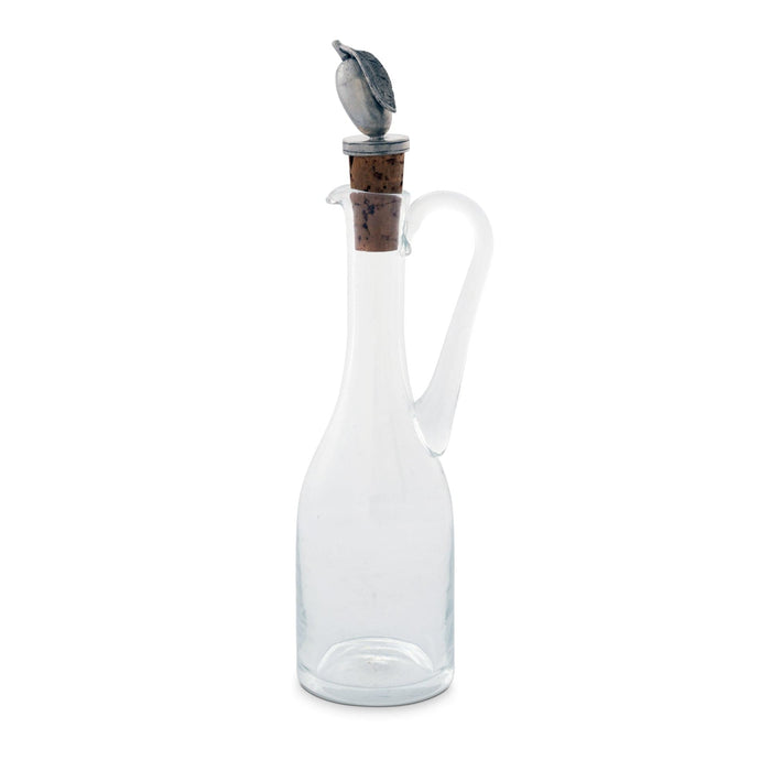 Cruet Bottle with Pewter Olive Head Cork Stopper