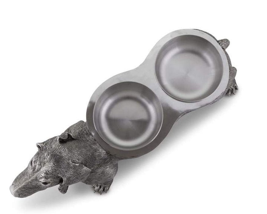 Vagabond House Pet Pewter Dog Feeding Bowl