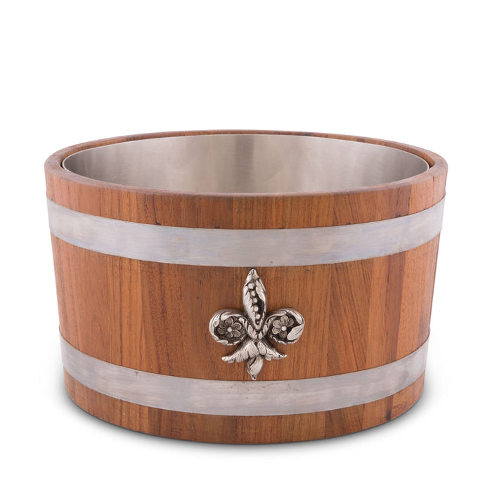 Fleur de lies Teak Beer Cooler