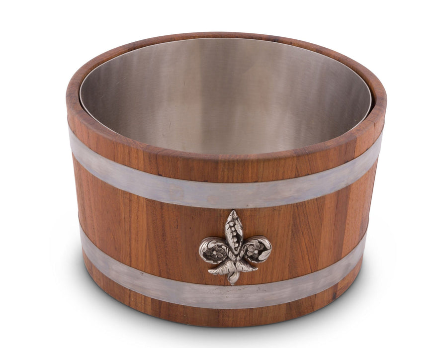 Fleur de lies Teak Beer Cooler