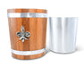 Vagabond House Provencal Fleur de lies Teak Ice Bucket - Steel insert