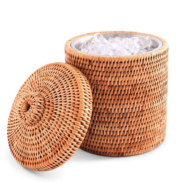 Hand Woven Wicker Rattan Ice Bucket