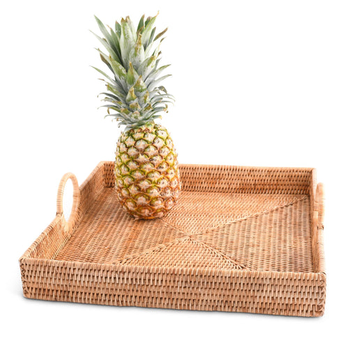 Vagabond House Replacement Hand Woven Wicker Rattan Large Square Tray