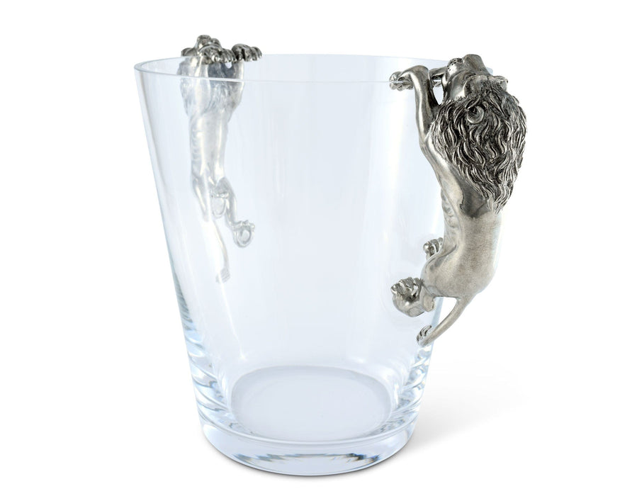 Vagabond House Safari Glass Ice Bucket Lion Handles