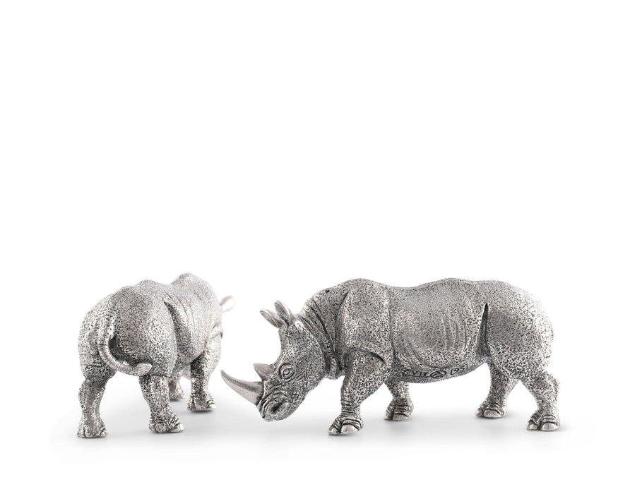 Pewter Rhinos Salt & Pepper Set