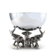 Vagabond House Safari Stainless Nut Bowl - Pewter Elephant Base