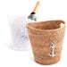 Vagabond House Sea and Shore Anchor Hand Woven Wicker Rattan Champagne / Ice Bucket