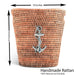 Vagabond House Sea and Shore Anchor Hand Woven Wicker Rattan Champagne / Ice Bucket