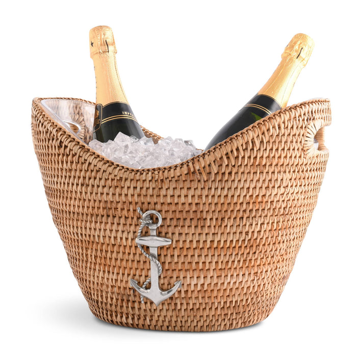 Anchor Hand Woven Wicker Rattan Champagne / Ice Tub