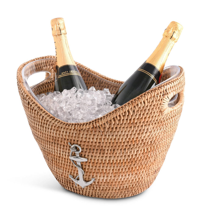 Anchor Hand Woven Wicker Rattan Champagne / Ice Tub