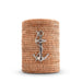 Vagabond House Sea and Shore Anchor Hand Woven Wicker Rattan Utensils Holder