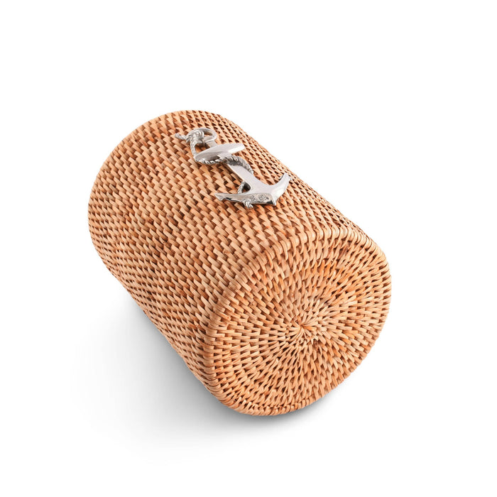 Anchor Hand Woven Wicker Rattan Utensils Holder