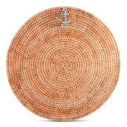 Vagabond House Sea and Shore Anchor Placemat Hand Woven Wicker Rattan Round - Set of 4