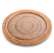 Vagabond House Sea and Shore Anchor Round Serving Tray Hand Woven Wicker Rattan - Glass Insert