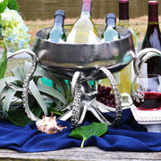 Vagabond House Sea and Shore Octopus Stainless Steel Centerpiece Bowl