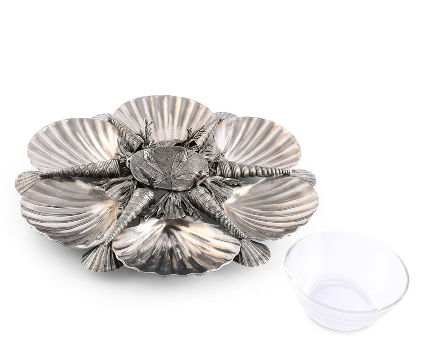 Pewter Marine Life Serving Tray