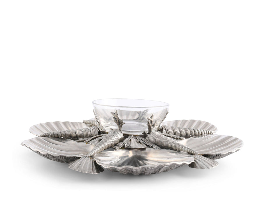 Pewter Marine Life Serving Tray