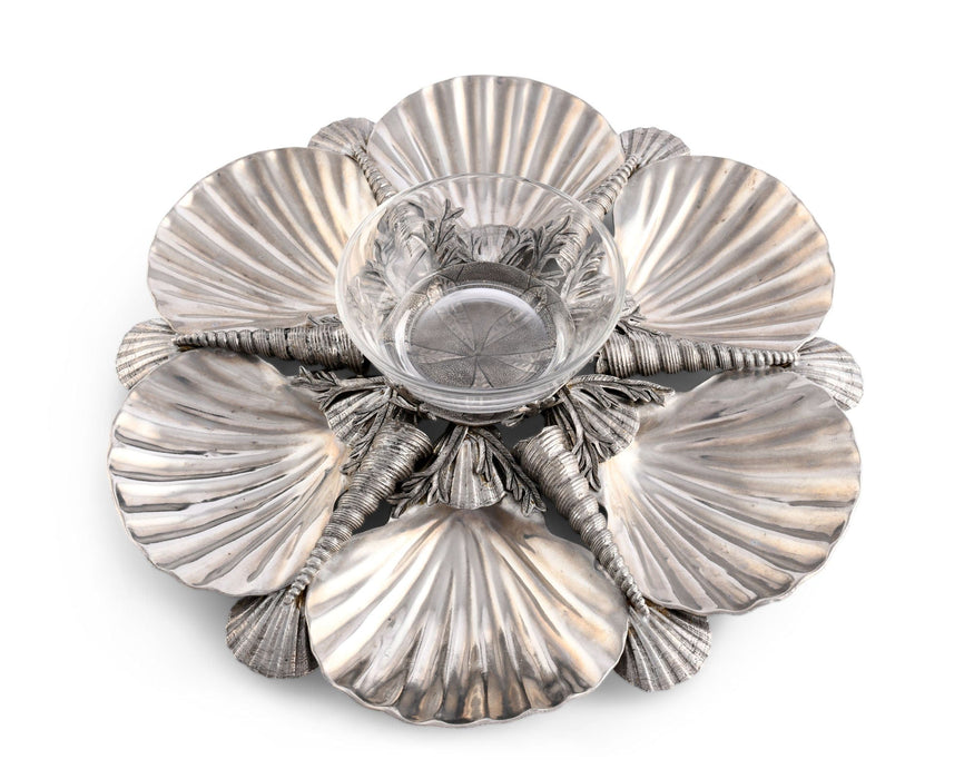 Pewter Marine Life Serving Tray