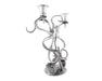 Vagabond House Sea and Shore Two Taper Pewter Octopus Candelabrum