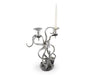 Vagabond House Sea and Shore Two Taper Pewter Octopus Candelabrum