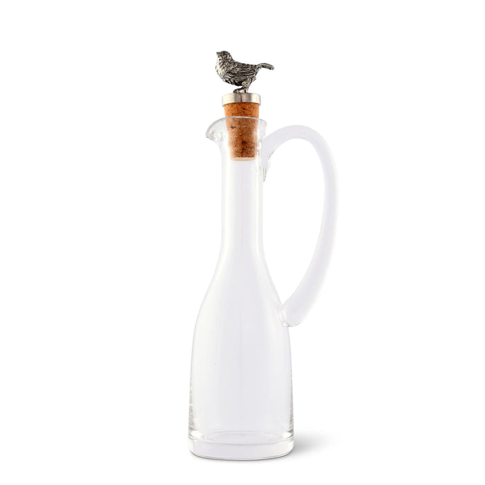 Cruet Bottle with Song Bird Cork Stopper