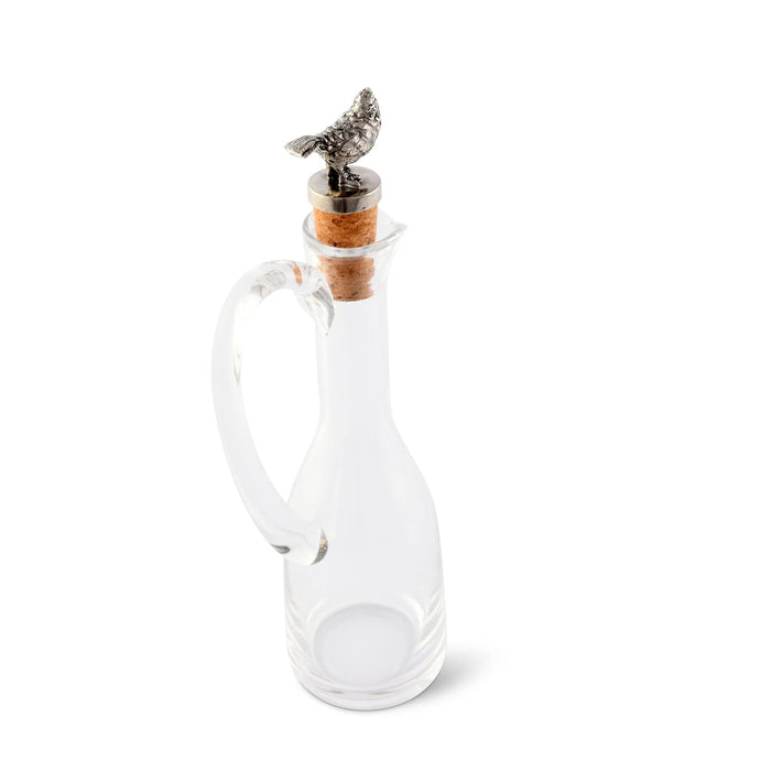 Cruet Bottle with Song Bird Cork Stopper