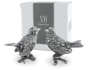 Vagabond House Song Bird Pewter Song Birds Salt & Pepper Set